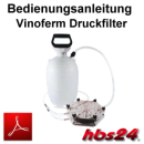Bedienungsanleitung Vinoferm Druckfilter PDF - hbs24