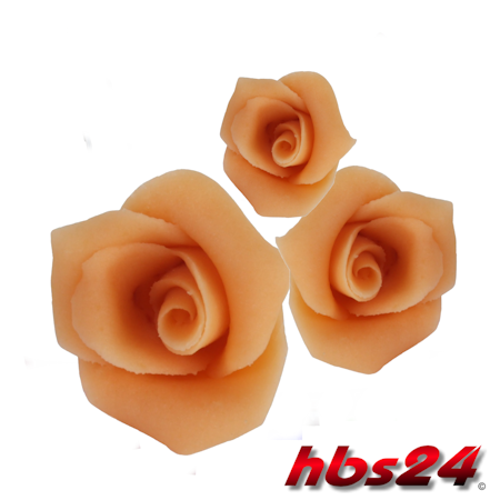 Marzipan roses in apricot 