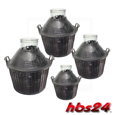 wide opening demijohn with basket by hbs24