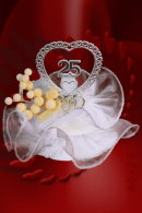 hbs24 - silbernes Herz 25 mit Dekor 